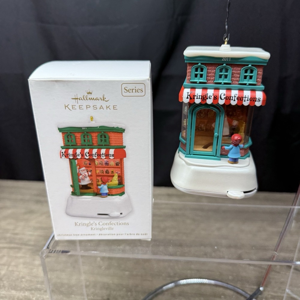 Hallmark Signed Ornament 2011 Kringles Confections Kringleville Ken Crow NIB